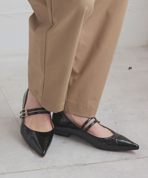 DONOBAN(ドノバン)の「ダブルストラップパンプス(パンプス・レディース・ブラック/グレイッシュベージュ・35/36/37/38/39/40)」の15枚目の写真