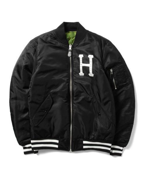 BEAMS（ビームス）の「HUF / リバーシブル MA-1（ミリタリージャケット・メンズ・ブラック・LARGE/MEDIUM）」の7枚目の写真