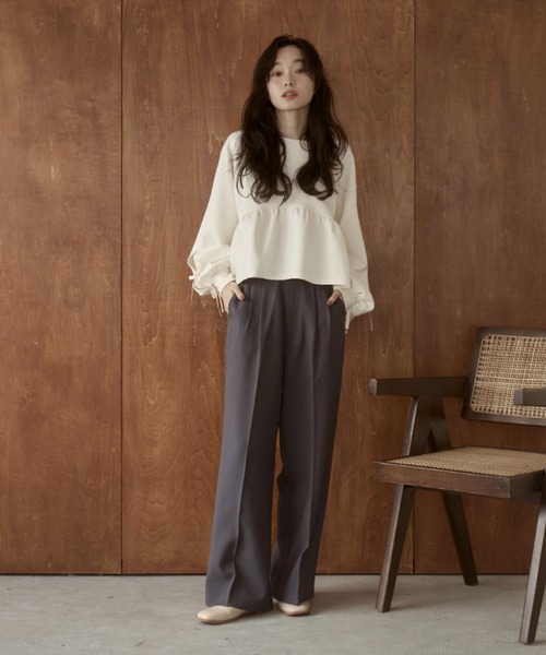 moi tytto（モイテュット）の「袖リボンチュニック（Tシャツ/カットソー・レディース・その他/ブラウン/ナチュラル・FREE）」の9枚目の写真