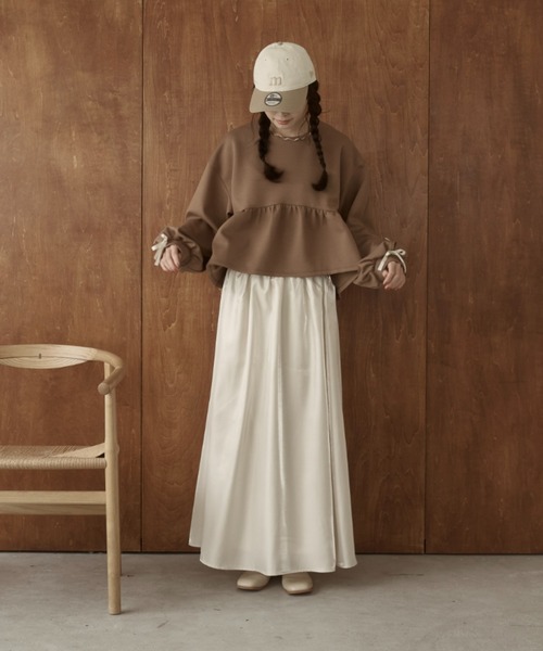 【タグ付き】moi tytto 袖リボンチュニック 袖リボンチュニック（Tシャツ/カットソー）｜moi tytto