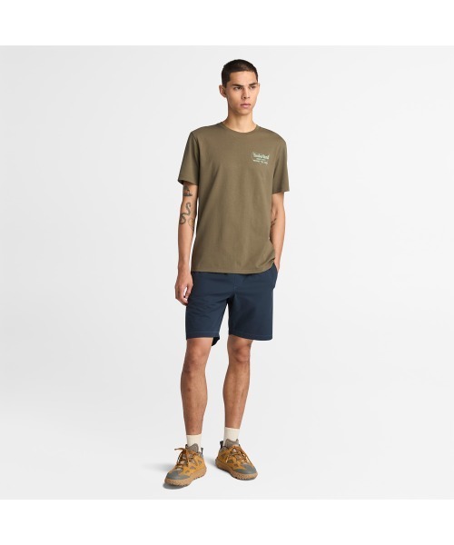 Timberland(ティンバーランド)の「メンズ 半袖 バック グラフィック Tシャツ(Tシャツ/カットソー・メンズ・カーキ・XX-LARGE/XXX-LARGE/X-SMALL/X-LARGE/SMALL/MEDIUM/LARGE)」の2枚目の写真