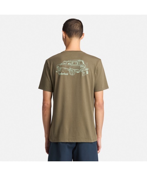 Timberland(ティンバーランド)の「メンズ 半袖 バック グラフィック Tシャツ(Tシャツ/カットソー・メンズ・カーキ・XX-LARGE/XXX-LARGE/X-SMALL/X-LARGE/SMALL/MEDIUM/LARGE)」の3枚目の写真