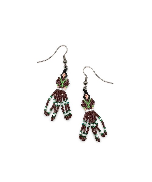 Indian Jewelry(インディアンジュエリー)の「THEATER シアターセレクト カウガールビーズフックピアス Made in USA(ピアス(両耳用)・メンズ・ブラウン・FREE)」の1枚目の写真