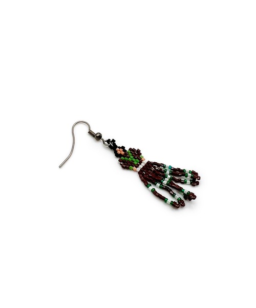 Indian Jewelry(インディアンジュエリー)の「THEATER シアターセレクト カウガールビーズフックピアス Made in USA(ピアス(両耳用)・メンズ・ブラウン・FREE)」の2枚目の写真