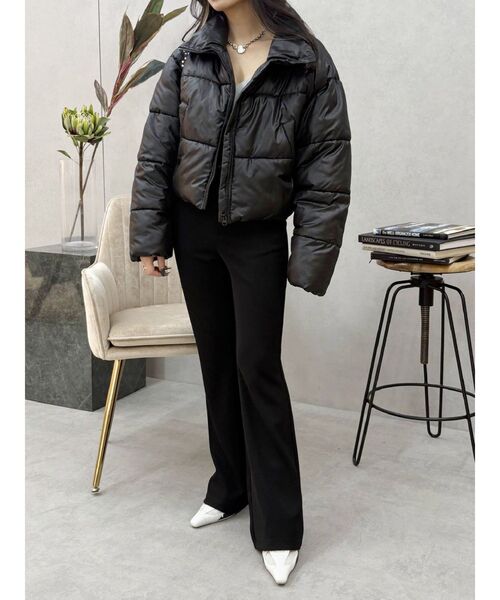 EVRIS(エヴリス)の「リブフレアパンツ(その他パンツ・レディース・グレー/ブラック・MEDIUM/SMALL)」の11枚目の写真