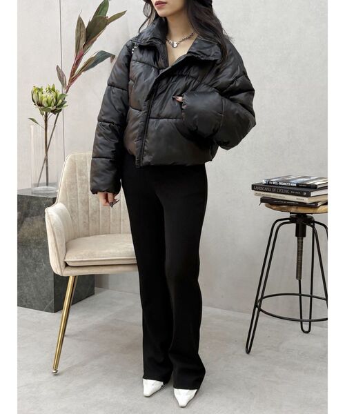 EVRIS(エヴリス)の「リブフレアパンツ(その他パンツ・レディース・グレー/ブラック・MEDIUM/SMALL)」の12枚目の写真