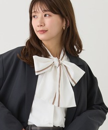 ハイショクリボンボウタイブラウス