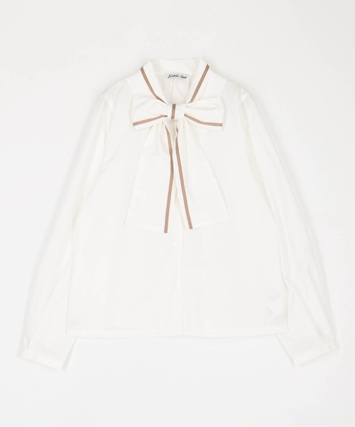 NICOLE CLUB(ニコル クラブ)の「ハイショクリボンボウタイブラウス(シャツ/ブラウス・レディース・ブラック/オフホワイト/ブルー・MEDIUM)」の12枚目の写真