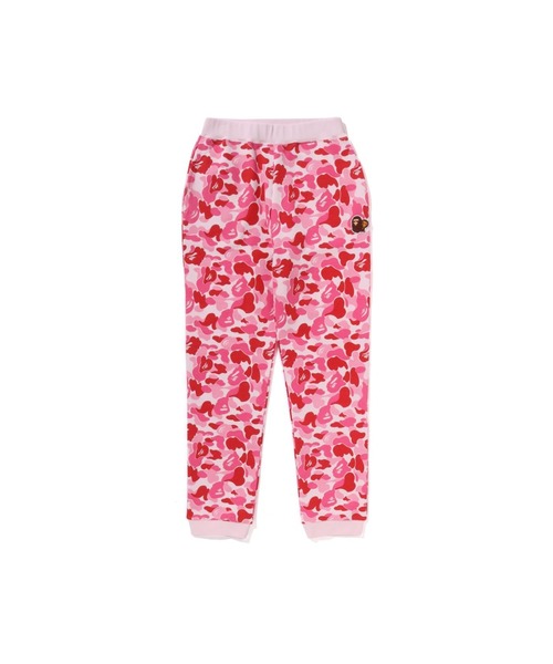 A BATHING APE(アベイシングエイプ)の「ABC CAMO APE & MILO ONE POINT SWEAT PANTS(スウェットパンツ・キッズ・ピンク/グリーン/ブルー・160/150)」の3枚目の写真