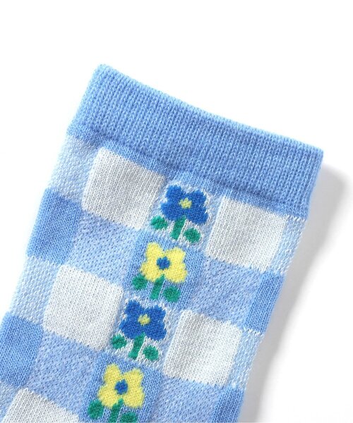 Ampersand（アンパサンド）の「お花　ソックス（ソックス/靴下・キッズ・グレー/ピンク/ブルー/アイボリー・15 /18/21）」の12枚目の写真