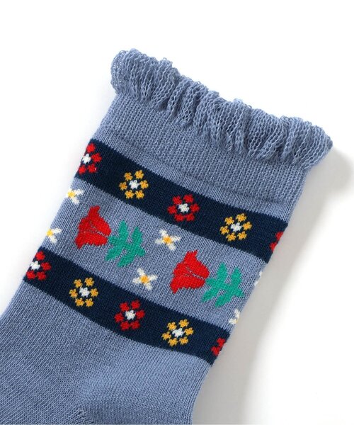 Ampersand（アンパサンド）の「お花　ソックス（ソックス/靴下・キッズ・グレー/ピンク/ブルー/アイボリー・15 /18/21）」の9枚目の写真