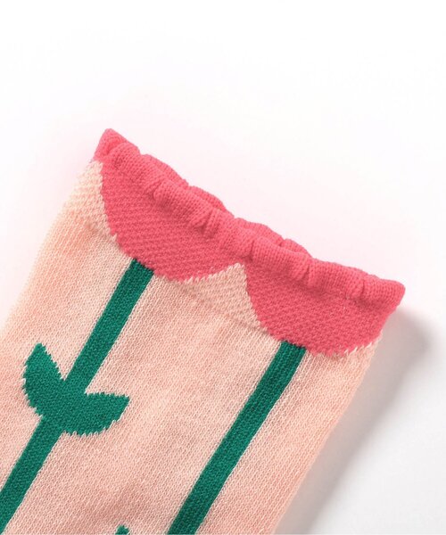 Ampersand（アンパサンド）の「お花　ソックス（ソックス/靴下・キッズ・グレー/ピンク/ブルー/アイボリー・15 /18/21）」の7枚目の写真