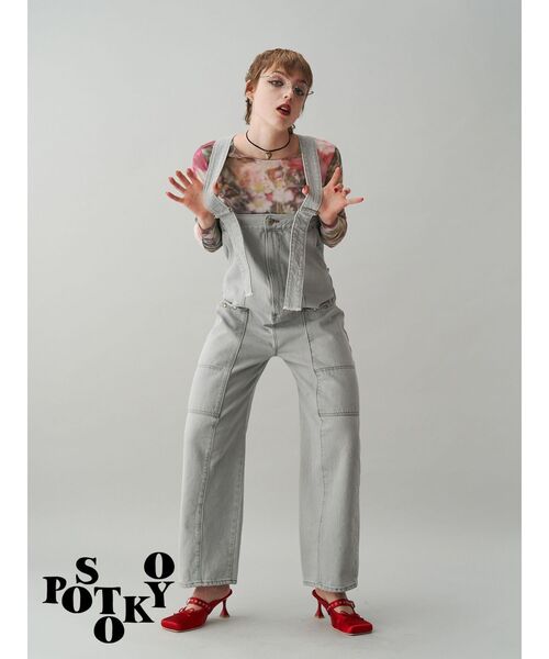 SOMETHING（サムシング）の「【something×PosTokyo】マルチWAYオールインワン（つなぎ/オールインワン・レディース・グレー/ブラック・MEDIUM）」の13枚目の写真