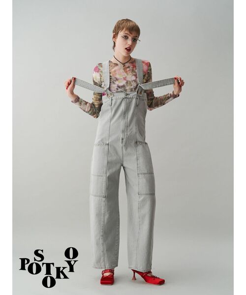 SOMETHING（サムシング）の「【something×PosTokyo】マルチWAYオールインワン（つなぎ/オールインワン・レディース・グレー/ブラック・MEDIUM）」の14枚目の写真