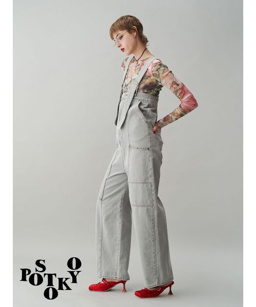 SOMETHING（サムシング）の「【something×PosTokyo】マルチWAYオールインワン（つなぎ/オールインワン・レディース・グレー/ブラック・MEDIUM）」の15枚目の写真