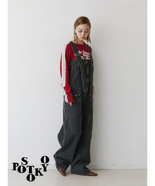 SOMETHING（サムシング）の「【something×PosTokyo】マルチWAYオールインワン（つなぎ/オールインワン・レディース・グレー/ブラック・MEDIUM）」の20枚目の写真