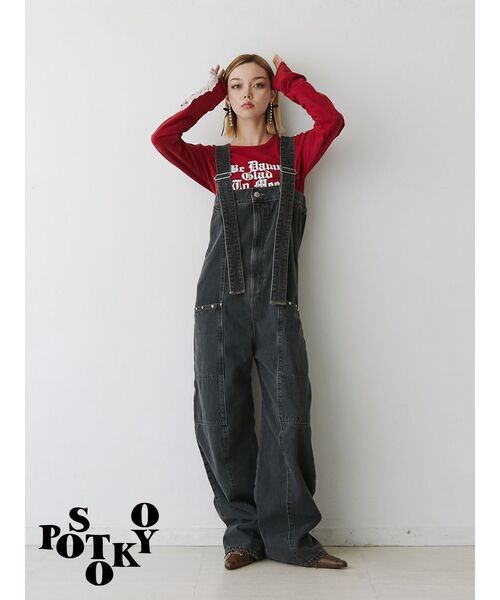 SOMETHING（サムシング）の「【something×PosTokyo】マルチWAYオールインワン（つなぎ/オールインワン・レディース・グレー/ブラック・MEDIUM）」の21枚目の写真
