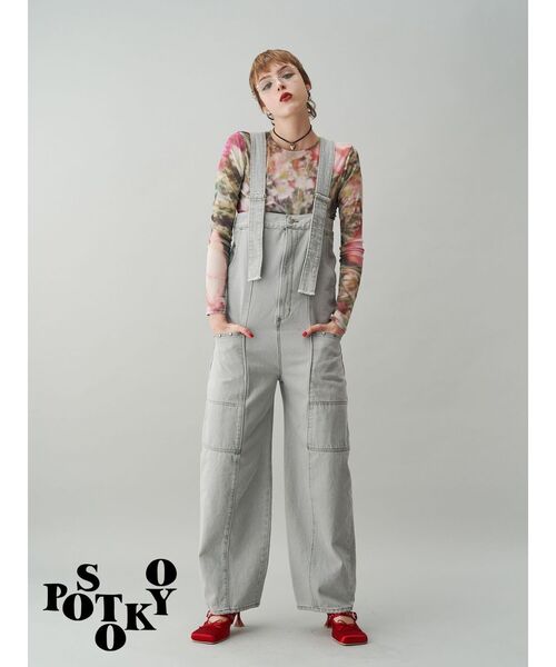 SOMETHING（サムシング）の「【something×PosTokyo】マルチWAYオールインワン（つなぎ/オールインワン・レディース・グレー/ブラック・MEDIUM）」の9枚目の写真