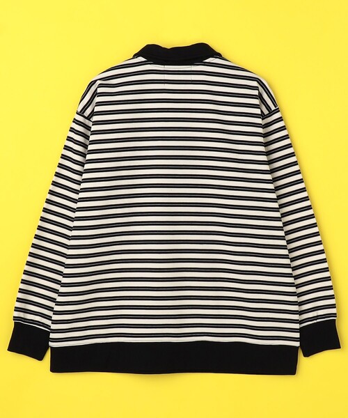FREAK'S STORE（フリークスストア）の「matsui×FREAK'S STORE/マツイ×フリークスストア matsui×FREAK'S STORE/マツイ×フリークスストア 別注「よいしょ」スウェット ポロネック裏毛（スウェット・メンズ・スミクロ/オフホワイト/アッシュグレー/その他・SMALL/MEDIUM/LARGE）」の5枚目の写真