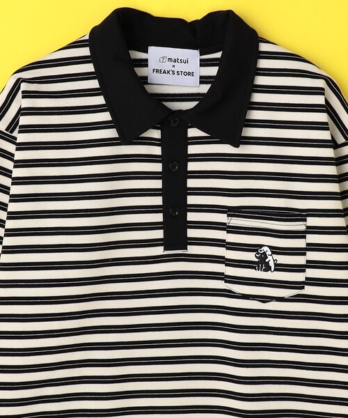 FREAK'S STORE（フリークスストア）の「matsui×FREAK'S STORE/マツイ×フリークスストア matsui×FREAK'S STORE/マツイ×フリークスストア 別注「よいしょ」スウェット ポロネック裏毛（スウェット・メンズ・スミクロ/オフホワイト/アッシュグレー/その他・SMALL/MEDIUM/LARGE）」の6枚目の写真