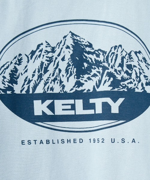 KELTY（ケルティ）の「[KELTY/ケルティ] 別注 マウンテンロゴ バックプリントTシャツ（Tシャツ/カットソー・レディース・サックスブルー/アッシュグレー/ホワイト/スミクロ/ネイビー・XS/S/M/L）」の21枚目の写真