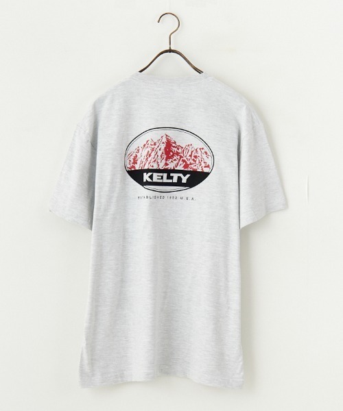 KELTY（ケルティ）の「[KELTY/ケルティ] 別注 マウンテンロゴ バックプリントTシャツ（Tシャツ/カットソー・レディース・サックスブルー/アッシュグレー/ホワイト/スミクロ/ネイビー・XS/S/M/L）」の13枚目の写真