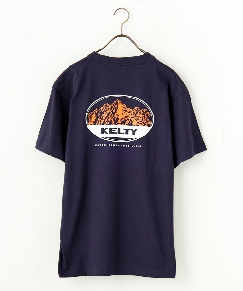 KELTY（ケルティ）の「[KELTY/ケルティ] 別注 マウンテンロゴ バックプリントTシャツ（Tシャツ/カットソー・レディース・サックスブルー/アッシュグレー/ホワイト/スミクロ/ネイビー・XS/S/M/L）」の15枚目の写真