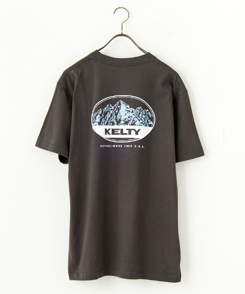 KELTY（ケルティ）の「[KELTY/ケルティ] 別注 マウンテンロゴ バックプリントTシャツ（Tシャツ/カットソー・レディース・サックスブルー/アッシュグレー/ホワイト/スミクロ/ネイビー・XS/S/M/L）」の11枚目の写真