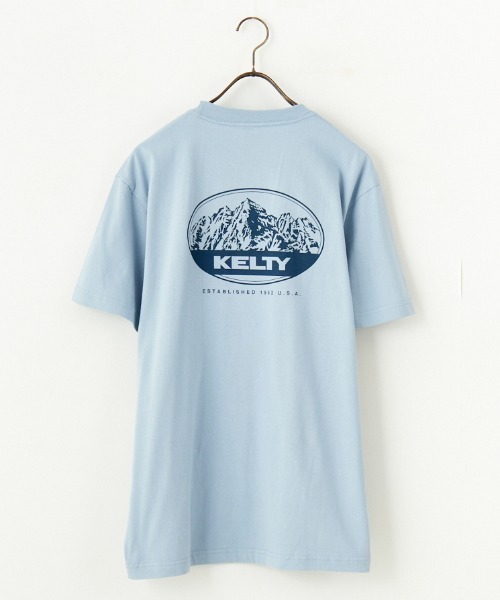 KELTY（ケルティ）の「[KELTY/ケルティ] 別注 マウンテンロゴ バックプリントTシャツ（Tシャツ/カットソー・レディース・サックスブルー/アッシュグレー/ホワイト/スミクロ/ネイビー・XS/S/M/L）」の17枚目の写真