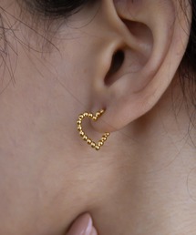 金属アレルギー対応 ドットハートピアス