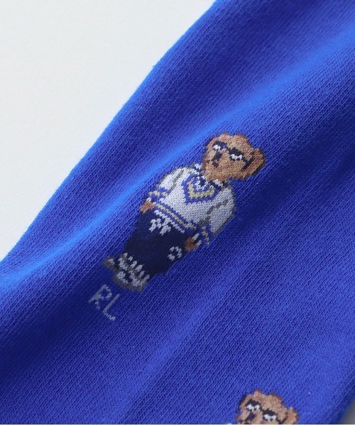 POLO RALPH LAUREN(ポロ ラルフ ローレン)の「POLO RALPH LAUREN メンズ アスレチックベア総柄 クルーソックス 02012480(ソックス/靴下・メンズ・ブルー系その他/ダークネイビー/ライトグレー・25-27CM)」の4枚目の写真
