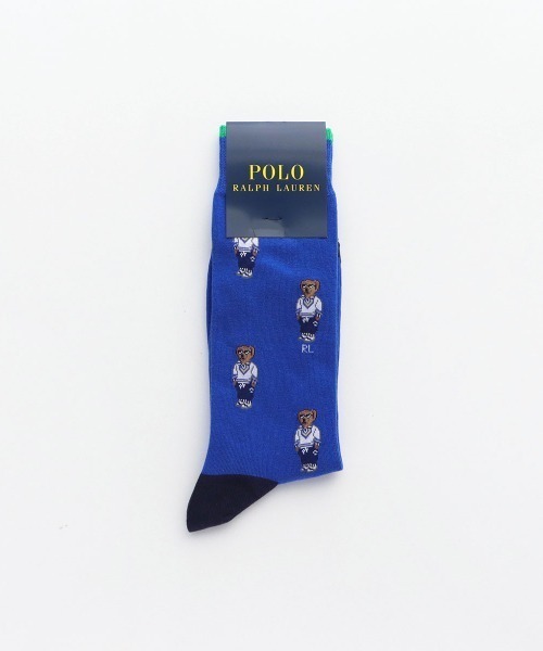 POLO RALPH LAUREN(ポロ ラルフ ローレン)の「POLO RALPH LAUREN メンズ アスレチックベア総柄 クルーソックス 02012480(ソックス/靴下・メンズ・ブルー系その他/ダークネイビー/ライトグレー・25-27CM)」の6枚目の写真