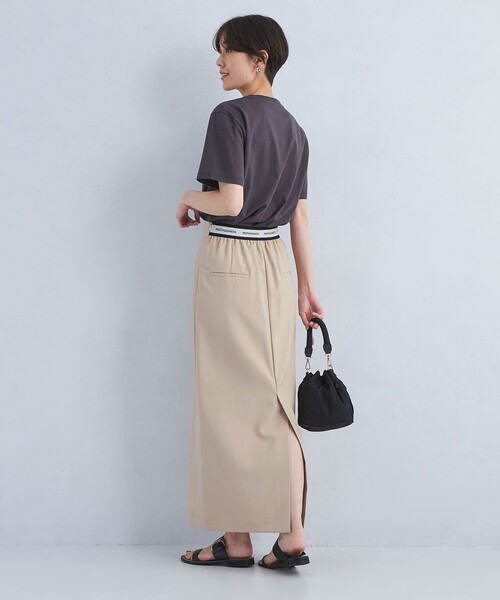 PROTAGONISTA（プロタゴニスタ）の「【別注】＜PROTAGONISTA＞ロゴ タイト スカート（スカート・レディース・ベージュ/グレー・FREE）」の3枚目の写真