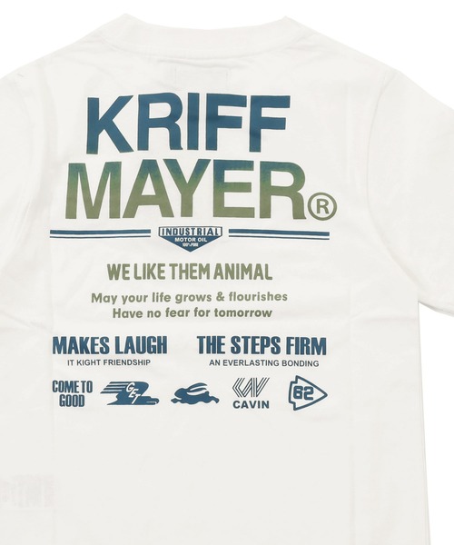 KRIFF MAYER Kid's Collection(クリフメイヤーキッズコレクション)の「【綿100%】楽LUCK-T(ロゴ)(Tシャツ/カットソー・キッズ・オフホワイト/チャコール/オレンジ/ネイビー/ライトグリーン・120/130/140/150/160/170)」の2枚目の写真