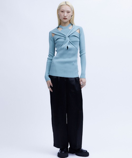 トップス TWIST LONG TOP Pink cheak Twist Long Sleeve Top - JD Sports Singapore