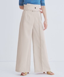 【リピーター続出の美脚パンツ】HAKAMAラップワイドパンツ/HAKAMAベルトワイドパンツ|ウォッシャブル/防シワ/UVカット/ストレッチ/オフィスカジュアル/秋服/シーズンレス