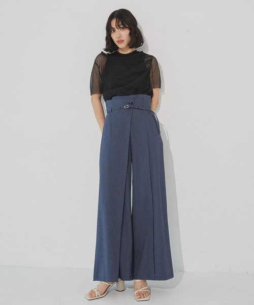 シリーズ累計販売数23,000本突破！】HAKAMAラップワイドパンツ｜細見え