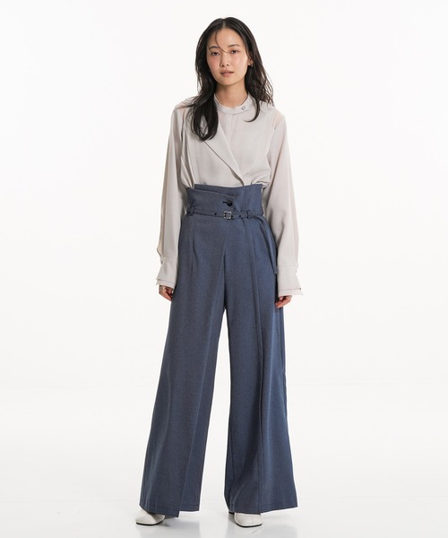 UNITED TOKYO(ユナイテッドトウキョウ)の「【リピーター続出の美脚パンツ】HAKAMAラップワイドパンツ/HAKAMAベルトワイドパンツ|ウォッシャブル/防シワ/UVカット/ストレッチ/オフィスカジュアル/夏服(その他パンツ・レディース・インディゴブルー/ダークグレー/ライトグリーン/ベージュ/ブラウン/ブラック/グレー系その他/ブルー系その他/グレー/ブラック系その他2/ストライプ/ライトベージュ・2/4/3/1)」の21枚目の写真