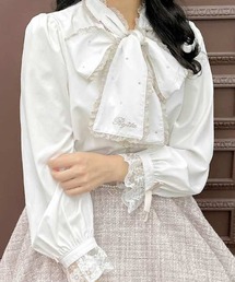 ブラウス シャツ 「15th Anniversary」ラインストーンルーズシャツ レディース URBAN RESEARCH ブラウス シャツ 刺繍レースオーバーシャツ