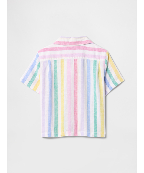 GAP(ギャップ)の「コットンリネン ストライプカバナシャツ (幼児・ベビー)(シャツ/ブラウス・キッズ・ブルー・80cm/90cm/95cm/100cm/105cm/110cm)」の2枚目の写真