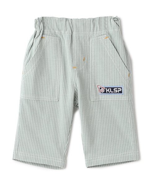kladskap(クレードスコープ)の「ワンポイント刺しゅうストライプ6分丈パンツ(その他パンツ・キッズ・ライトカーキ/トップグレー・90cm/100cm/110cm/120cm/130cm)」の1枚目の写真