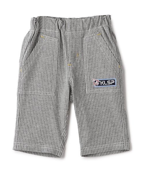 kladskap(クレードスコープ)の「ワンポイント刺しゅうストライプ6分丈パンツ(その他パンツ・キッズ・ライトカーキ/トップグレー・90cm/100cm/110cm/120cm/130cm)」の2枚目の写真