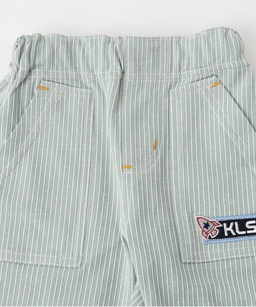 kladskap(クレードスコープ)の「ワンポイント刺しゅうストライプ6分丈パンツ(その他パンツ・キッズ・ライトカーキ/トップグレー・90cm/100cm/110cm/120cm/130cm)」の4枚目の写真