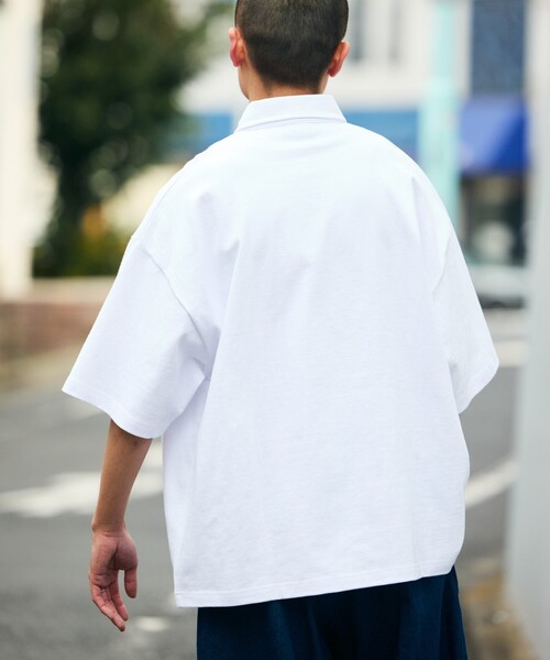 FREAK'S STORE（フリークスストア）の「限定展開 9オンス Heavyweight ビッグシルエット ヘビーウェイト ポロシャツ/オーバーサイズポロ（ポロシャツ・メンズ・ベージュ/ネイビー/グレー/ホワイト/チャコールグレー/ブラック・SMALL/MEDIUM/LARGE/X-SMALL）」の22枚目の写真