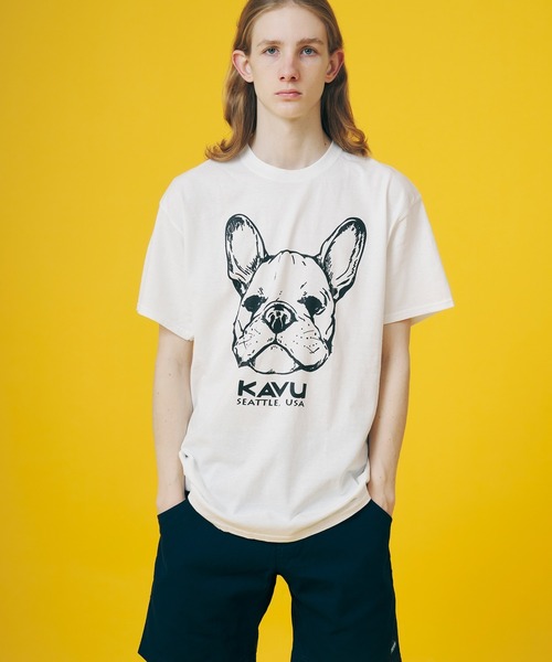 KAVU（カブー）の「KAVU/カブー Dog Tee/ドッグティー（Tシャツ/カットソー・メンズ・インディゴブルー/パープル/レッド/ヘザーグレー/アッシュグレー/チャコールグレー/ホワイト・X-LARGE/LARGE/MEDIUM）」の8枚目の写真