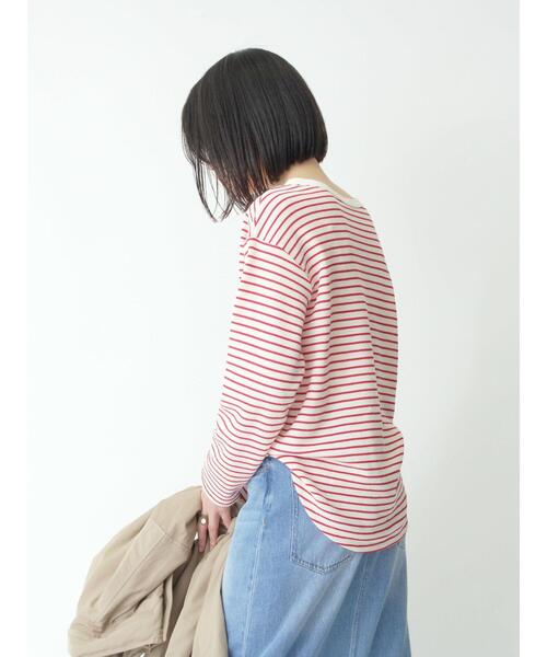 sm2rhythm(サマンサモスモスリズム)の「2wayヘンリーネックプルオーバー(Tシャツ/カットソー・レディース・キナリ/ブラック/レッド・F)」の11枚目の写真