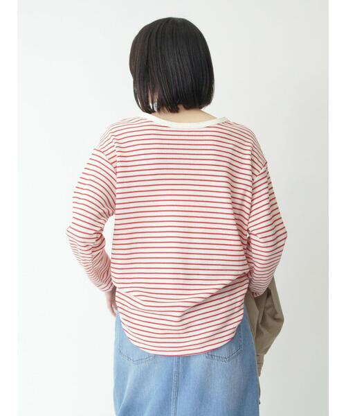 sm2rhythm(サマンサモスモスリズム)の「2wayヘンリーネックプルオーバー(Tシャツ/カットソー・レディース・キナリ/ブラック/レッド・F)」の22枚目の写真