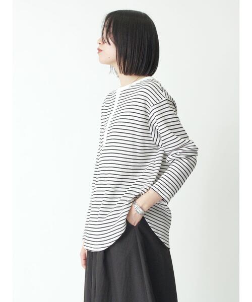 sm2rhythm(サマンサモスモスリズム)の「2wayヘンリーネックプルオーバー(Tシャツ/カットソー・レディース・キナリ/ブラック/レッド・F)」の12枚目の写真
