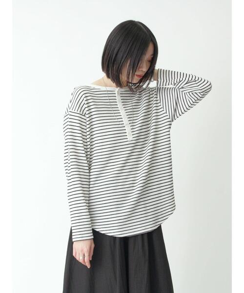 sm2rhythm(サマンサモスモスリズム)の「2wayヘンリーネックプルオーバー(Tシャツ/カットソー・レディース・キナリ/ブラック/レッド・F)」の13枚目の写真