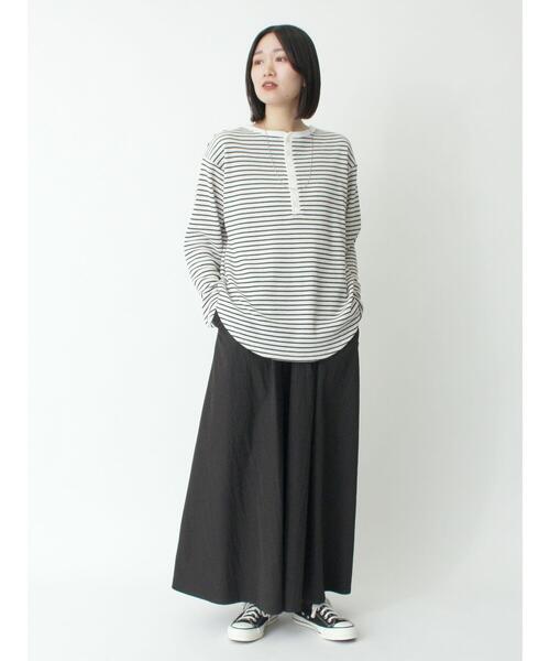 sm2rhythm(サマンサモスモスリズム)の「2wayヘンリーネックプルオーバー(Tシャツ/カットソー・レディース・キナリ/ブラック/レッド・F)」の14枚目の写真
